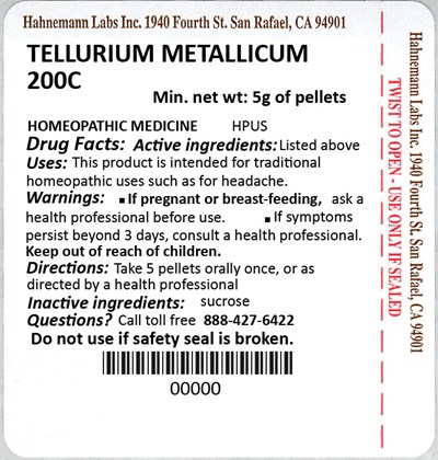 Tellurium Metallicum 200C 5g - Tellurium Metallicum 200C 5g